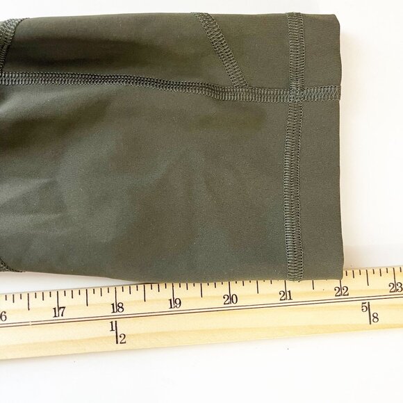 Lululemon Pace Rival Crop Leggings Green Mesh Pockets Workout - Size 4 - Picture 9 of 9